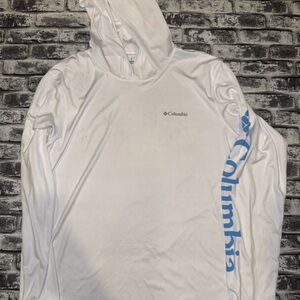 Columbia PFG Sportswear Compay Hoodie Shirt Men's Size Large Omni-Shade - White